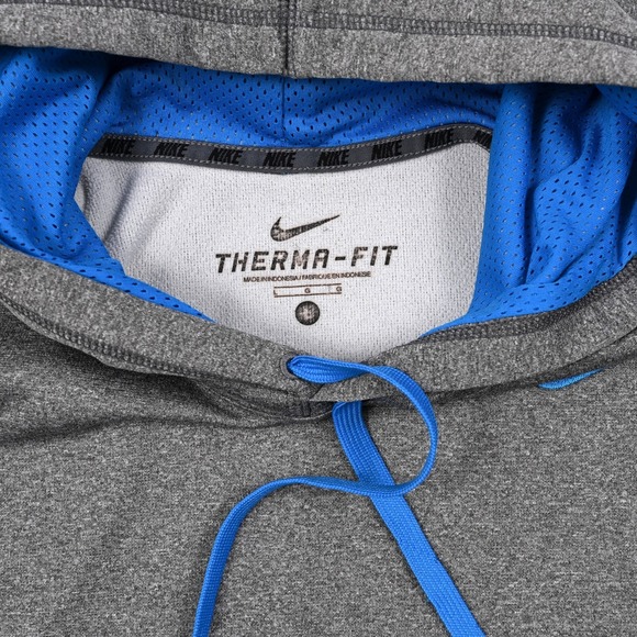 Nike Hoodie Sweatshirt Mens L Pullover Gray Therma Fit Performance Embroidered - Picture 7 of 9